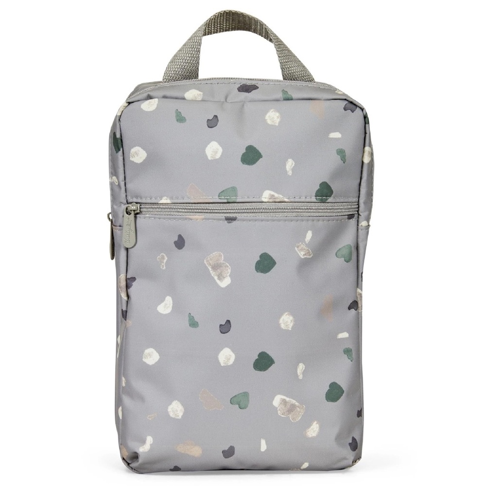 NWT Thirty one Whisper Grey Terrazzo Travel Toiletry and Makeup Bag
